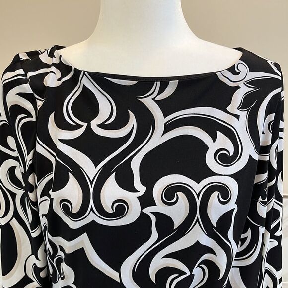 White House Black Market Women's Black and White Dress. Size M - Picture 2 of 9